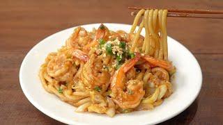 새우 볶음우동 만들기 :: 간단하지만 맛은 최고!! :: Stir-Fried Prawn Noodles :: Stir-Fried Shrimp Udon