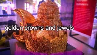 golden crowns and jewels from ancient kingdoms in southeast asia