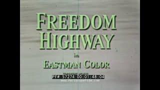 GREYHOUND BUS LINES  FREEDOM HIGHWAY  1950s SCENICRUISER PROMOTIONAL FILM 57274