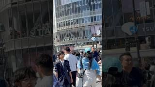 Shibuya Scramble Crossing in Tokyo sees pedestrians from all directions crossing simultaneously!