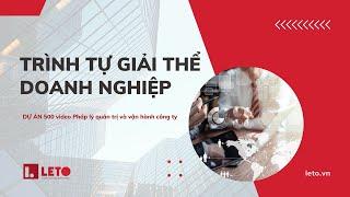 Trình tự giải thể doanh nghiệp