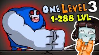 Побег Стикмена из ТЮРЬМЫ 1-288 уровень и все БОССЫ в игре One LEVEL 3