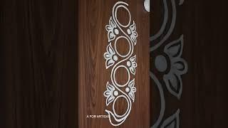 Border Jhoti Chita/ Doorside Alpona Design  #shorts #alponadesign #shortsvideo  #rangoli