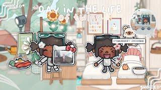 Summer day in the life of twins *AESTHETIC* !!️️| *VOICED*️| Toca Life World | it’s me Annie 