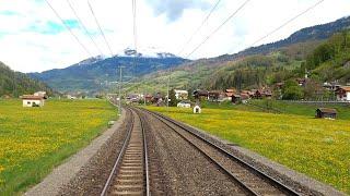  4K Davos Platz - Klosters Platz - Landquart cab ride Switzerland [05.2021]