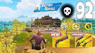 92 Elimination Solo Vs Squads "Zero Build" Gameplay Wins (Fortnite Chapter 6)