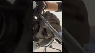 Removing the caliper to zip tie to the shock. Need room to begin the whe bearing removal #subaru