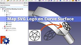 Map SVG Logo on Curve Surface in FreeCAD | FreeCAD Tutorial | FreeCAD Part Design | Mechnexus |