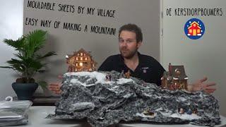 How To Make A Mountain Display In MINUTES! Myvillage Mouldable Sheets For Your Christmas Village!