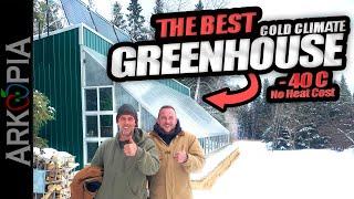 ️The Most Efficient Greenhouse on Earth | $100/year to heat in -40C with Sand Battery Thermal Mass