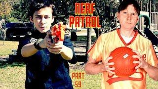 Nerf Patrol Battles the Dodge Ball Guy - Part 59!