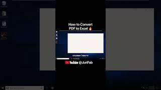 How do I convert a PDF to Excel fast