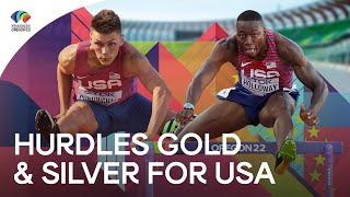 Holloway defends world title and leads USA 1-2 in 110m hurdles | World Athletics Champs Oregon 22