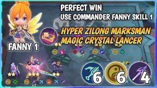 PERFECT WIN USE COMMANDER FANNY SKILL 1 HYPER ZILONG MARKSMAN MC LANCER MAGIC CHESS MOBILE LEGENDS