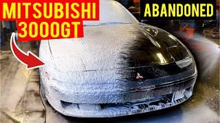 ABANDONED FOR 15 YEARS Mitsubishi 3000GT VR4 Turbo First Wash | Disaster Car Detailing Restoration!