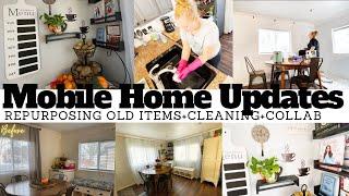 Mobile Home Updates|Cleaning Motivation|Mobile Home DIY|Clean With Me 2023|collab @spiltjuiceboxes