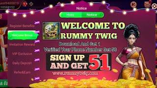 Get 51 l Rummy 51 Bonus App l New Rummy Earning App Today l New Rummy App