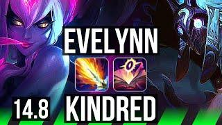 EVELYNN vs KINDRED (JGL) | 15/0/12, 3500+ games, Legendary | KR Master | 14.8