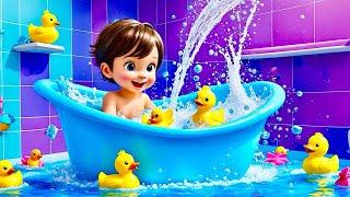 Bath Time Song | Fun Nursery Rhyme & Lyrics for Kids | Splash and Learn with Fun Bath Songs