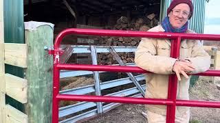 Greg gives tour of their new livestock corral construction.