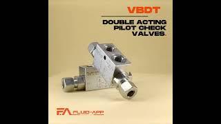 Flash pre-shipping VBDT double acting pilot check valves!