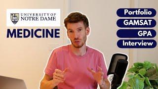 HOW TO APPLY TO NOTRE DAME DOCTOR OF MEDICINE | Postgrad Entry