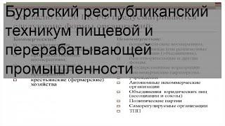 Бурятский республиканский техникум пищевой и перерабатывающей промышленности