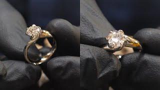 How I Made This Platinum Solitaire (With A Twist) | Goldsmith's Workshop Secrets