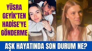 Arka Sokaklar'ın Zeliş'i Yüsra Geyik'ten konserde nişan fotoğraflarını gösteren Hadise'ye gönderme!