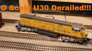 O Scale Model Train Derailment