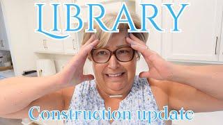 LIBRARY BUILD PROGRESS UPDATE #LIBRARY #homemaking #homedecor #dinnerideas