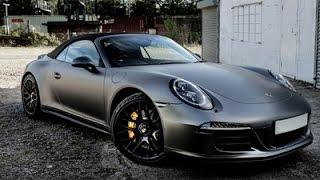 Monsterwraps | New 3M 1080 Satin dark grey - Car wrap Southampton - Porsche 911 GTS