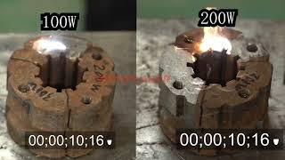 100W 200W Small Backpack Laser Cleaner Rust Removal Comparison Video