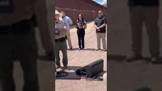 Cochise County Sheriff Mark Dannels speaks at Trump visit to border wall