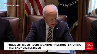 Biden Kicks Off First Cabinet Meeting in Nearly a Year by Passing Mic to Jill