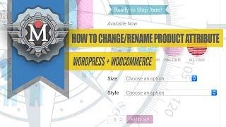 How to Change / Rename Product Attribute Options in WooCommerce