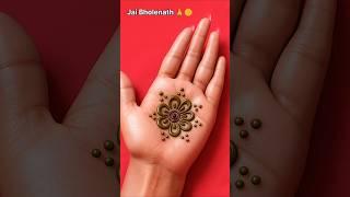 Simple Mehndi Flower Design | #shorts #youtubeshorts #trending #shortvideo #henna #bestshorts #art