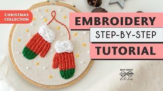 EMBROIDERY TUTORIAL for beginners | How to Embroider Ceylon Stitch