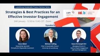 Strategies & Best Practices for an effective Investor Engagement