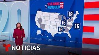 Donald Trump y Kamala Harris se centran en los llamados 'estados péndulo' | Noticias Telemundo