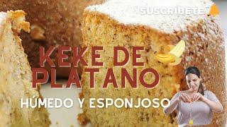 ¡KEKE DE PLATANO!(banana)esponjoso, húmedo, mucho sabor! FACIL Y RÁPIDO! -Sandra Jarufe- Pastelería