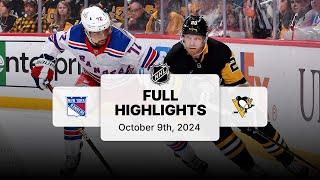 Rangers at Penguins | October 09, 2024 | NHL Full Game Highlights