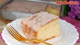 Bolo de Chuva - Massa Delicada - mesmo sabor delicioso do bolinho de chuva frito! Simples de fazer!