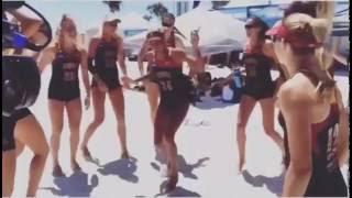 USC Beach volleyball women dance