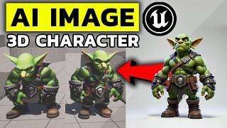 AI Image to 3D Game Ready Character Model | Unreal Engine 5 (Tutorial)