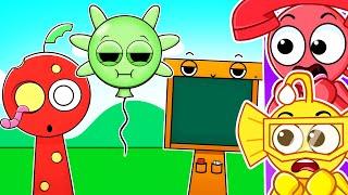 SPRUNKI OC ALL NEW Characters GUMMY BALLY BOARD APPLE  FUNFETTI INKY Are NEXT LEVEL SCARY!!