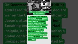 When Hitler Declared WAR the US #ww2 #history #hitler #usa #warhistory #war #historyfacts
