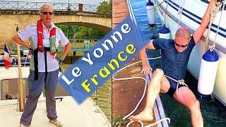 CRUISING the Yonne before NIVERNAIS canal Possible ENGINE overheat, FORCED onto ROCKS