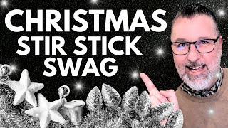 Christmas Stir Stick Swag - Christmas DIY - Easy DIY - #christmas @DavesWreaths