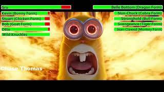 Minions: The Rise of Gru (2022) Final Battle with healthbars
